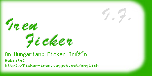 iren ficker business card